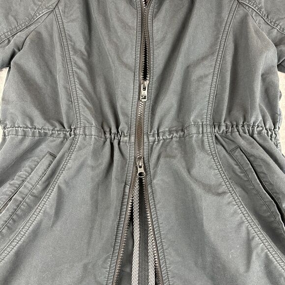 Prana Lightweight Jacket Women's M Dark Gray Pockets Outdoors Hidden Hood (0977) - Picture 8 of 14